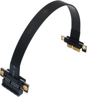 BQZYX Pci-e Extension Cable PCI-e riser Pci Express x1 Extension Cable with Gold-Plated Connector ,PCI-e PCI Express 36PIN 1X Expander Extension(180 Degree 20cm Extension Cord)