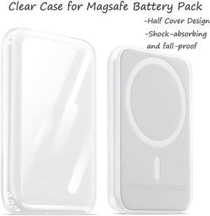 Hybrid Clear Case Compatible with Magsafe Battery Pack, Heavy Duty Protection Scratch & Shatter Resistant