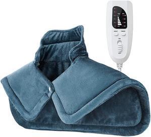 Heating Pad for Neck and Shoulders,  Large Weighted Neck Heating Pad Electric for Neck Shoulder Pain Relief, 6 Heat Settings 4 Auto-Off , Gifts for Women Men Mom Dad