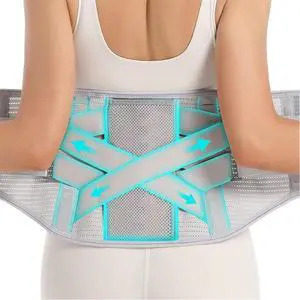 Lumbar Support Belt for Fitness and Sports - New Breathable Steel Plate Design