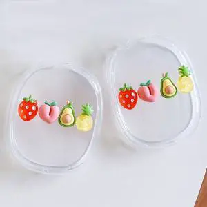Tianyeda Bling Case Cover for AirPods Max Glittering Rhinestones Stars, Clear Sparkling Cute Soft Cases for Women Accessories Protective Cover for AirPods Max Fruit