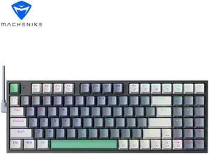 MACHENIKE K500 Gaming Keyboard, Wired Mechanical Keyboard Hot Swappable 20 RGB Light Effects, PBT Keycap 94 Keys RGB Light Mac Windows - Grey MACHENIKE K500 Gaming Keyboard, Wired Mechanical Keyboard Hot Swappable 20 RGB Light Effects, PBT Keycap 94 Keys RGB Light Mac Windows - Grey