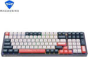 MACHENIKE K600 V2 Wireless Mechanical Keyboard,Sunset Afterglow Wired,Tri-mode Hot Swappable Kailh BOX Switch RGB,100 Key Upgrade - Red Switch