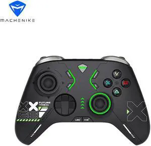 MACHENIKE G6 Magnetic Hall Sensing Controller 3-Ways Trigger Locks Tri-Mode Connectivity Applies to Nintendo Switch Arcade Games Android - Black