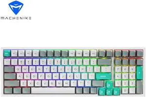 MACHENIKE CK600 Gaming Keyboard, Tri-mode Dynamic RGB Ambient Light, 3000mAh Endurance, PBT-MDA Profile Cap,100 Key 96% Layout, Marrs Green KTT-KU Brown Tactile Switch KTT-KU Red Linear Switch