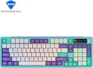 MACHENIKE GK80 Gaming Keyboard Tri-Mode Gasket-Mounted Structure,97Keys Layout, N Key Rollover,4000mah Endurance, Full RGB Backlit ,Audio Visualizer  Effect,TTC High-Speed Rail Structure Linear Switch