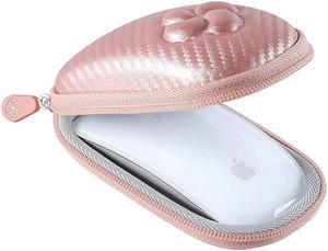 Hard Case Compatible for Apple Magic Mouse I and II 2nd Gen Including Carabiner Rose Gold