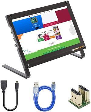 7 Inch IPS Touchscreen for Raspberry Pi with Prop Stand 1024×600 Capacitive HDMI LCD Monitor Portable Display for Raspberry Pi 4 3 B+ Windows 10 8 7 Free Driver