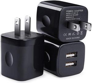 USB Wall Charger Charging Block  3Pack Dual Port 21A Wall Charger Brick Base Charging Cube Plug Phone Charger Box Compatible iPhone XS MaxXRX8766s iPad Samsung Galaxy S9 S8 S7 S6 LG