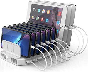 USB C Charging Station 120W 10 Port Type C Charging Organizer for Multiple Devices iPhone Smartphones Tablets Supports 8 iPads Charging Simultaneously UL Certified