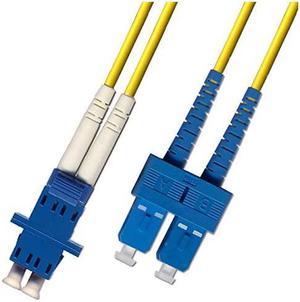 Fiber Optic Adapter Cable LC Female to SC Male Singlemode 9125 Duplex Yellow