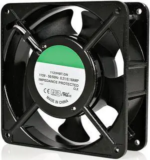 com 120mm Axial Rack Muffin Fan for Server Cabinet 115V AC Cooling Low Noise Quiet PC Computer Case Fan ACFANKIT12Black