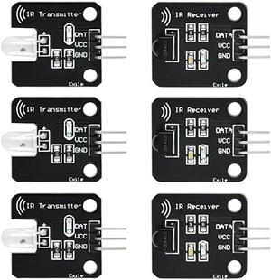 Digital 38khz Ir Receiver Ir Transmitter Sensor Module Kit for Arduino Pack of 3 Sets EK8477