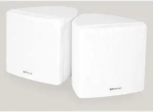 Cube by  Pair of 35quot White Home Theater Wall Speakers+Swivel Brackets