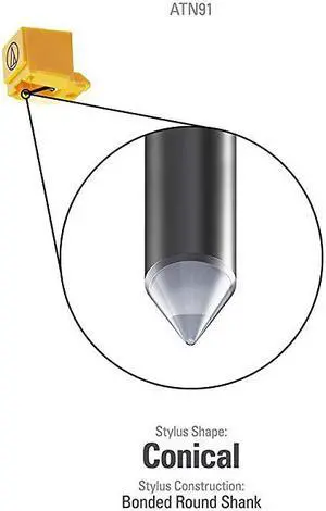 ATN91 Replacement Conical Turntable Stylus for AT91