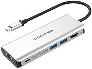 USBC Digital AV Multiport Hub with 4K HDMI 2 USB 30 Card Reader Type C Charging Gigabit Ethernet Adapter Compatible 20202016 MacBook Pro New Mac AirSurface More CBC68 Silver