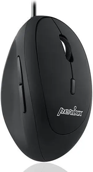 PERIMICE519 Wired Ergonomic Vertical Mouse Portable Small Design 105x67x58 mm Right Handed