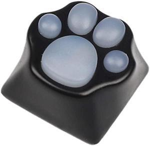 Keycap Cat Claw Cat Palm Novelty Keycaps for Cherry MX Mechanical Keyboard Black Base Clear Claw