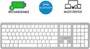 Bluetooth Wireless Keyboard for Mac iMac Apple Mac Pro Mac Mini MacBook ProAir Laptop Rechargeable Slim FullSize Mac Wireless Keyboard BTWKEYMB