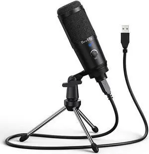 USB Microphone for Computer Metal Condenser Recording PC Microphone for Laptop PS4 Mac Windows Computer Microphone for Gaming Podcast Streaming