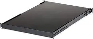 com 1U Adjustable Server Rack Mount Shelf 175lbs 195 to 38in Deep Universal Tray for 19 AV Data Network Equipment Rack ADJSHELFHD Black