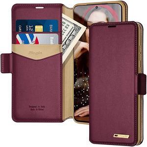 Samsung S20 Ultra Case, Galaxy S20 Ultra Wallet Case, PU Leather Wallet Case 2 ID & Credit Cards Slots Holder Side Pocket Kickstand Flip Case Cover for Samsung Galaxy S20 Ultra 6.9 inch,Wine Red