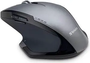 Wireless Desktop 8Button Deluxe Mouse Ergonomic Blue LED Portable Mouse for Mac and Windows Black 98622Graphite