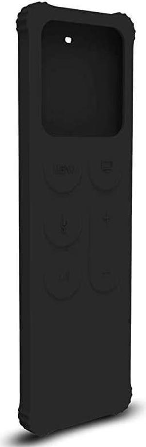 Protective Case Compatible for Apple TV 4K 5th 4th Gen Remote Lightweight Anti Slip Shock Proof Silicone Cover for Apple TV Siri Remote Controller Black
