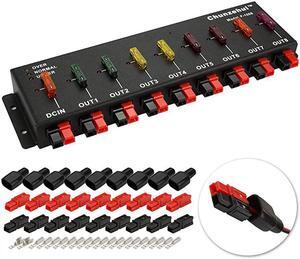 F1008 Horizontal 9 Port 40A Connector Power Splitter Distributor Source Strip 1 Input and 8 Output