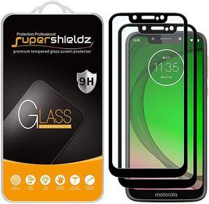 2 Pack  for Motorola Moto G7 Optimo XT1952DL Tempered Glass Screen Protector Full Screen Coverage 033mm Anti Scratch Bubble Free Black