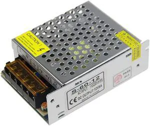 12V 5A 60W Power Supply Adapter Universal Regulated Switching Transformer AC110V to DC 12V 5amp Converter LED Driver for LED Strip Light CCTV Camera Security System