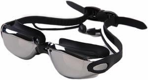 Swim Goggles, High-Definition Anti-Fog Non-leakage Swimming Safety Goggles for Adult(Black)