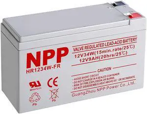 NPP HR1234W 204Watts 12V 34 Watts/Cell AGM Sealed Lead Acid Rechargeable Battery Replace 12V 9Ah, APC Back-UPS Flame Retardant UPS Battery (HR1234W F2 1 Pack)