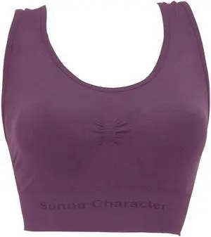 Fast Drying Sports Bra with Bamboo Charcoal - U Back-3291-PUD-L