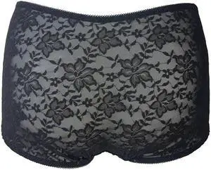 Semi See Through Panties with Bamboo Charcoal-5062U-BLK-M