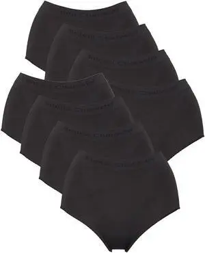Sunna Character High-Waist Underwear with Bamboo Charcoal Fabric - 8 pairs-1065-BLK_8PAIRS