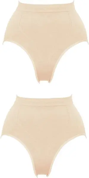 Sunna Character Firm Control High-Waist Panties with Bamboo Charcoal Fabric-1363-BE-F_2PAIRS