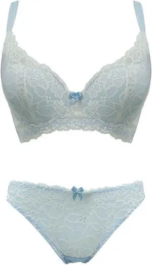 Sunna Character Underwire Bra/Push Up Bra/Shaper Bra/Lace Bra/T Shirt Bra/for Back and Side Support-5086-BL-38D_SET_5086U-BL-M