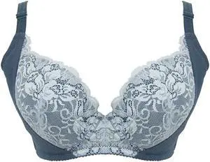 Sunna Character Underwire Bra/Push Up Bra/Shaper Bra/Lace Bra/T Shirt Bra/for Back and Side Support-1192-GRY-34F