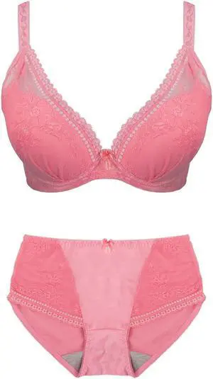 Sunna Character Underwire Bra Set/Push Up Bra Set/Shaper Bra Set/Lace Bra Set/T Shirt Bra Set/for Back and Side Support-8014-PEA-38C_SET_8014U-PEA-M