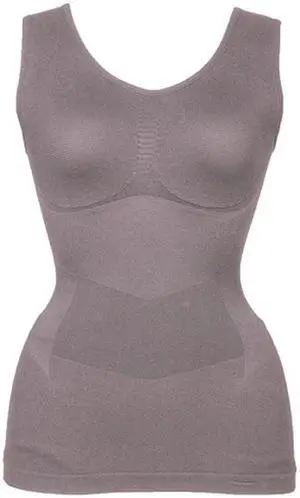 Sunna Character Thick Straps Vest Slimwear with Bamboo Charcoal Fabric-2899-GY-F