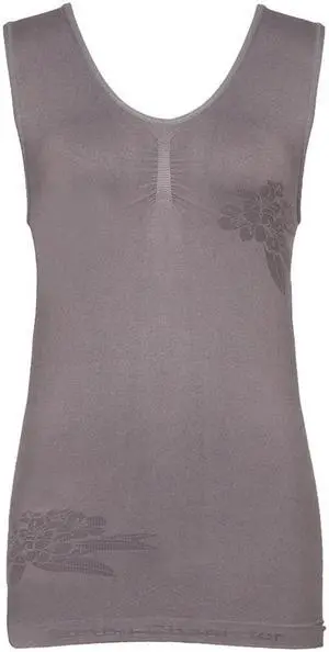 Thick Straps Vest with Bamboo Charcoal Fabric-2135-GY-M