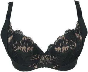Sunna Character Underwire Bra/Push Up Bra/Shaper Bra/Lace Bra/T Shirt Bra/for Back and Side Support-1190-BLK-34G