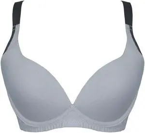 Sunna Character Women Wire-Free Bra , Wireless Bra for Ultimate Comfort, Shaper Bra, Sports Bra, Quick Dry Sports Bra-8011-GY-34C