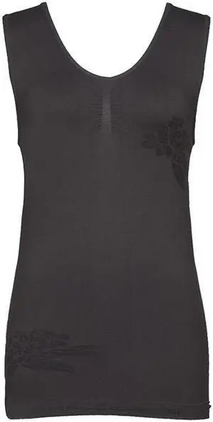 Thick Straps Vest with Bamboo Charcoal Fabric-2135-BLK-M