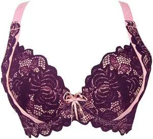 Sunna Character Underwire Bra/Push Up Bra/Shaper Bra/Lace Bra/T Shirt Bra/for Back and Side Support-1270-PUR-34G