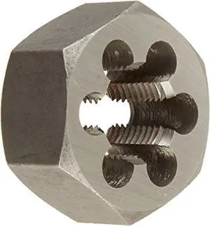 Drill America 7/16"-20 Carbon Steel Left Hand Hex Die, DWTHX71620LH