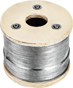 VEVOR Cable Railing Type 316 Stainless Steel Wire Rope Cable, 1/8",7x7, 500 Ft Reel