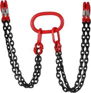 VEVOR 5' Chain Sling With Quad Legs 5ton Capacity T8 Level High Strength Grab Hooks