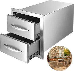 VEVOR Usa Bbq Island 2-drawer Outdoor Kitchen Stainless Steel 14.38x14 Double Walled
